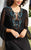 Shail K - Quarter Length Sleeve with Lace-up Detail Cocktail Dress 1114 In Black and Multi-Color