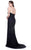 Shail K - Brilliantly Sequined Sweetheart Sheath Silk Gown 3158 In Black