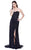 Shail K - Brilliantly Sequined Sweetheart Sheath Silk Gown 3158 In Black