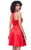 Shail K - Jeweled Neck Short Evening Dress 4012 in Red