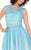 Shail K - Ornately Ruched A-Line Tulle Cocktail Dress 4013  In Blue