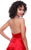 Shail K - Luminously Halter A-Line Satin Cocktail Dress 4015 In Red