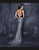 Nina Canacci - Deep V Neck Trumpet Dress in Black and Silver