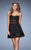 La Femme - 23349 Sweetheart A-line Dress with Cutouts In Black