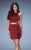 La Femme - 23542 Bejeweled Halter Sheath Dress In Red