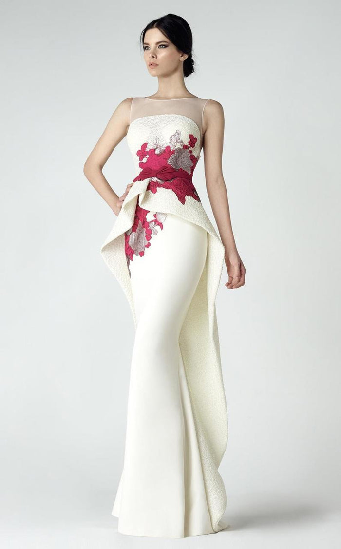 Ruffled Peplum Gown  2904
