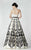 Strapless Printed Long Gown 2905