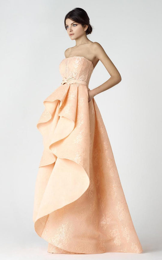 Ruffled High-Low Gown 2908