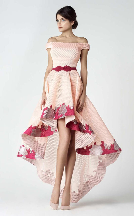 Off-Shoulder High Low Dress 2917