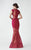 Bateau Neck Trumpet Gown 2919