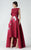 Bateau Neck A-Line Gown 2921