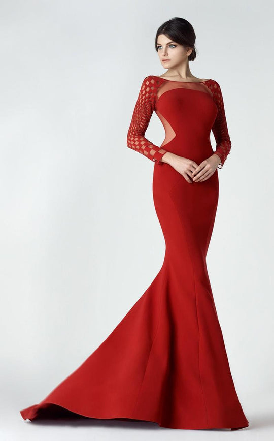 Bateau Neck Mermaid Gown 2922