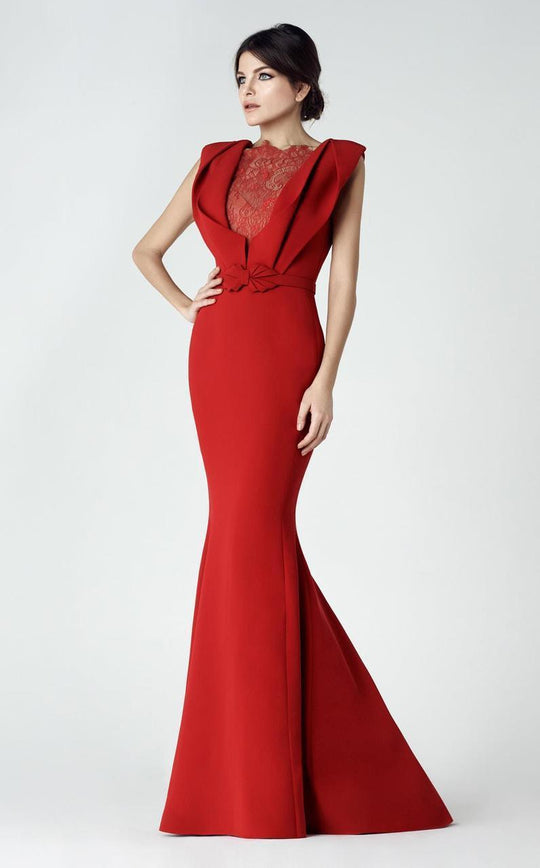 Illusion Bateau Trumpet Gown 2925