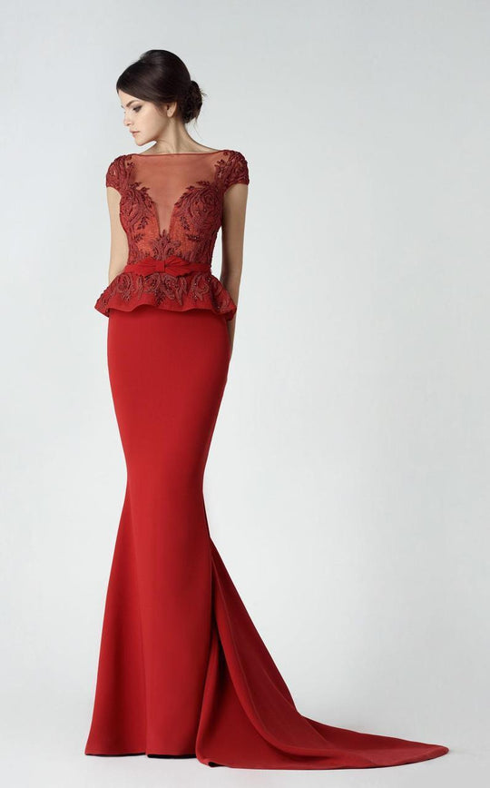 Illusion Bateau Mermaid Gown 2928