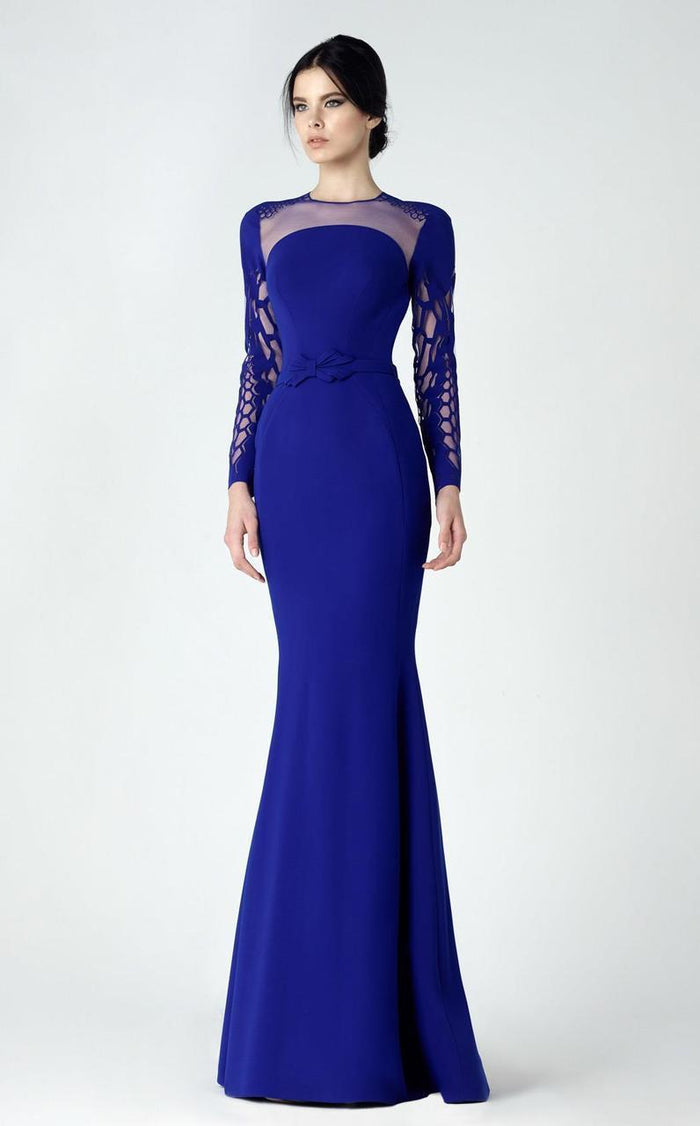 Illusion Jewel Neck Mermaid Dress 2931