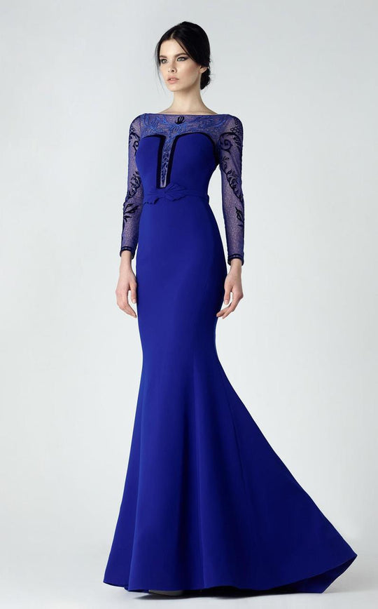 Bateau Neck Mermaid Gown 2932