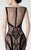 Embroidered Illusion Bateau Neck Dress 2941