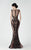 Embroidered Illusion Bateau Neck Dress 2941