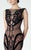 Embroidered Illusion Bateau Neck Dress 2941