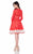 Terani Couture - Luxurious Laced Jewel Neck Cocktail Dress 1621C1296 In Red and Neutral