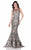 Terani Couture - Sleeveless Sheer and Golden Embroidery Fitted Gown 1621GL1895 In Black and Gold