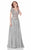 Terani Couture - Scalloped V-Neck A Line Gown 1621M1716 In Pink