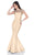 Terani Couture - Sophisticated Illusion Neck Mermaid Gown 1621M1720 In Neutral