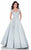Terani Couture - Chic Crisscross Draped Brocade Gown 1622E1550 In Green