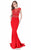 Terani Couture - Stylishly Ornate Illusion Mermaid Gown 1622E1552 InRed