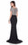 Terani Couture - Glistening Crystal Bateau Mermaid Gown 1622E1554 In Black