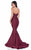 Terani Couture - Tailored Boned Corset Mermaid Gown 1622E1561 In Red