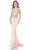 Terani Couture - 1622E1570 Beaded Illusion Jewel Trumpet Dress In Neutral
