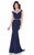 Terani Couture - Sleeveless Embellished Décolletage Evening Gown 1622E1588 In Blue