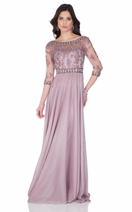 Terani Couture - Beaded Evening Dress 1623M1846 In Purple