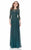 Terani Couture - Quarter Sleeve Shimmering Long Gown 1623M1860 In Green