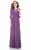 Terani Couture - Quarter Sleeve Shimmering Long Gown 1623M1860 In Purple