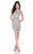 Terani Couture - Shimmering Sleeveless Illusion Jewel Neckline Cocktail Dress 1621H1029 In Silver and Neutral