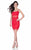 Terani Couture - Whimsical Lace Trimmed Illusion Dress 1621H1034 In Red
