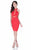 Terani Couture - Sexy Illusion Halter Neck Short Dress 1621H1056 In Red