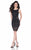 Terani Couture - Decorative Mesh Inset Sheath Cocktail Dress 1621H1059 In Black and Neutral