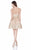 Terani Couture - Sophisticated Sweetheart Lace Cocktail Dress 1622H1115 In Gold and Neutral