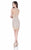 Terani Couture - Stunning Racer Back Illusion Crystal Cocktail Dress 1622H1134 In Neutral