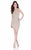 Terani Couture - Stunning Racer Back Illusion Crystal Cocktail Dress 1622H1134 In Neutral