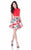 Terani Couture - Glittering Floral Two-Piece Dress 1625H1191 In Red and Multicolor