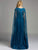 Lara Dresses - Majestic Sleeveless Gown with Sheer Cape 32970 in Green