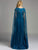 Lara Dresses - Majestic Sleeveless Gown with Sheer Cape 32970 in Green