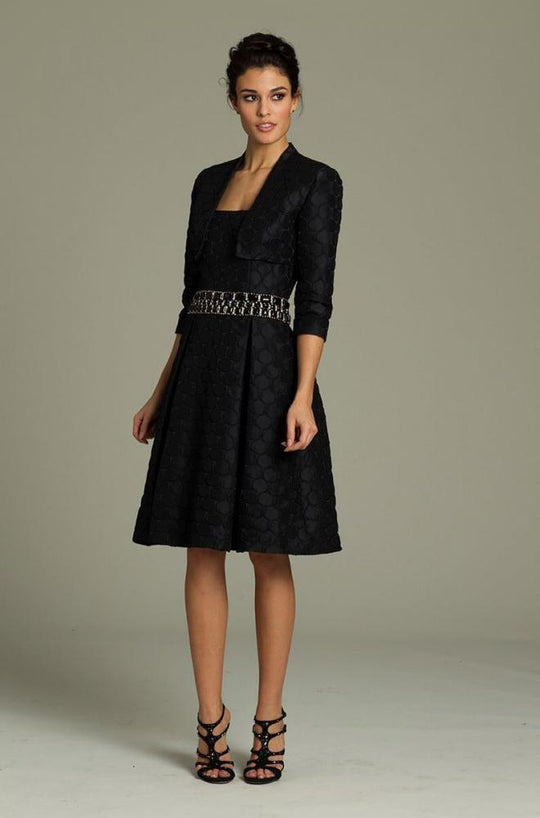 89985 Strapless Jersey Cocktail Dress with Bolero Jacket