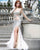 73073 Sheer Embellished Feathery Gown