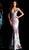 Jovani - 67314 Metallic Sequined Plunging V Neck Evening Gown In Multi-color