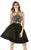 Angela & Alison - 62006 Beaded Halter Cocktail Dress In Black